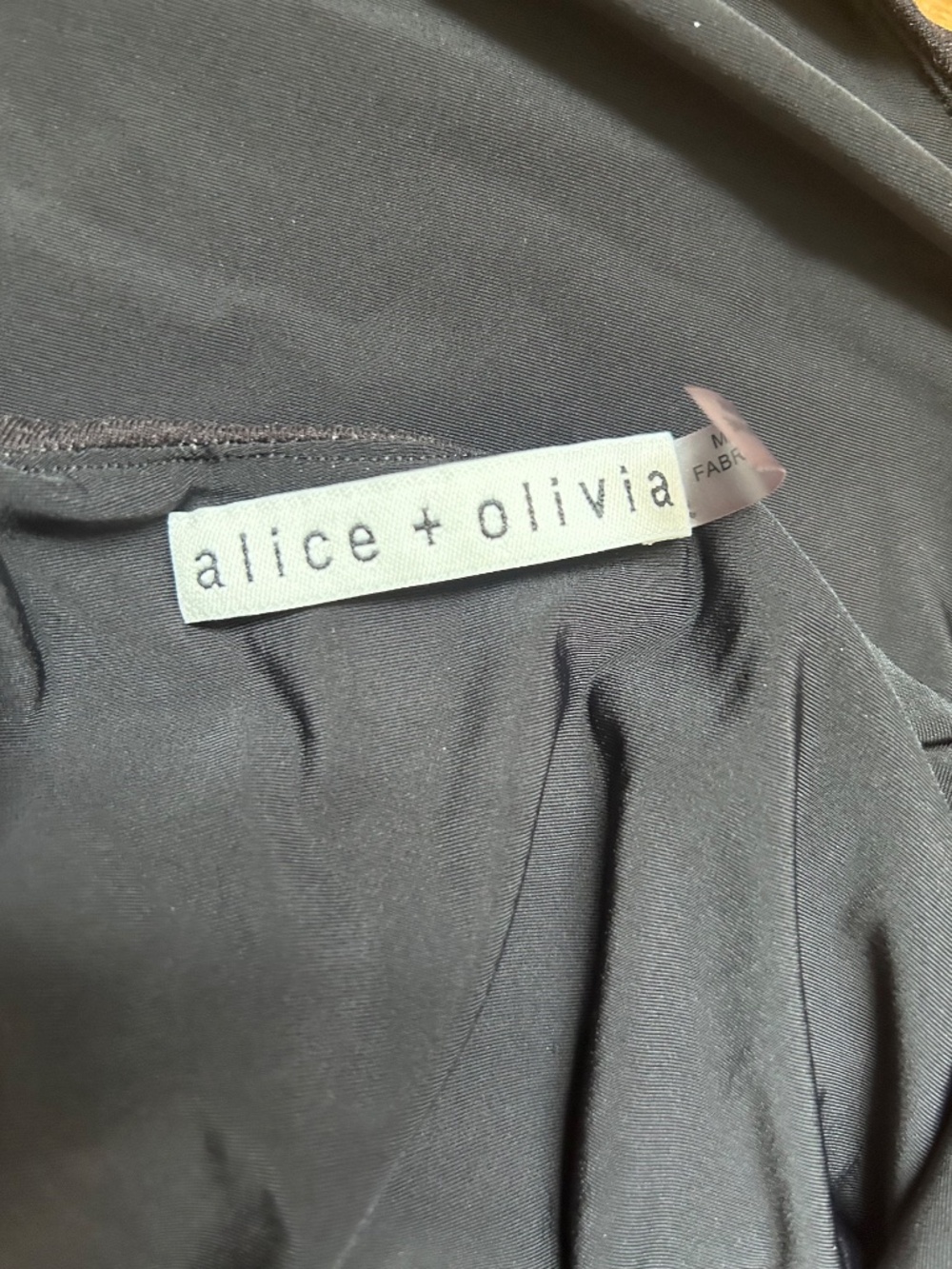 Alice + Olivia Masako Bodysuit Peony Petals Bright Ruby size M - Picture 9 of 14